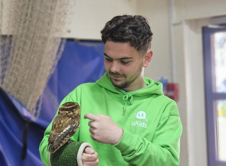 Birds of prey experience at a uKids camp